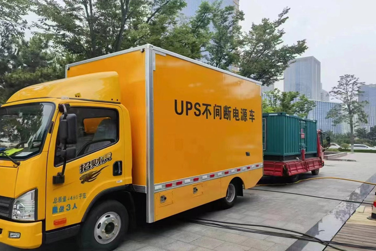 市北发电机租赁施工现场