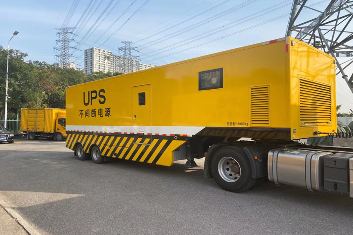 市北发电机租赁施工现场